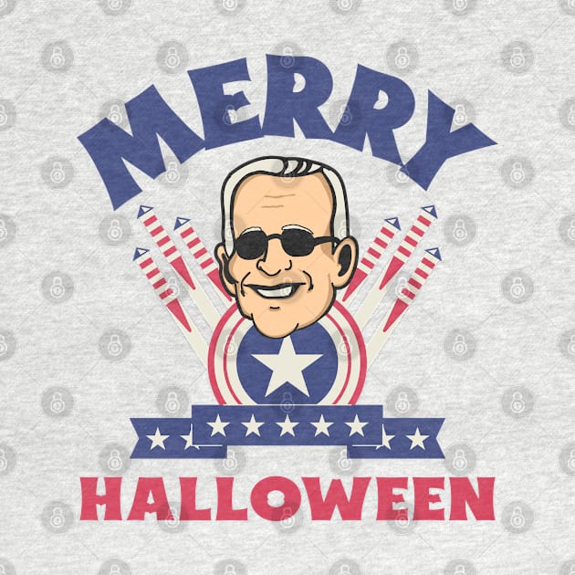 Merry Halloween - Joe Biden Funny Confused Happy 4th of July by Etopix